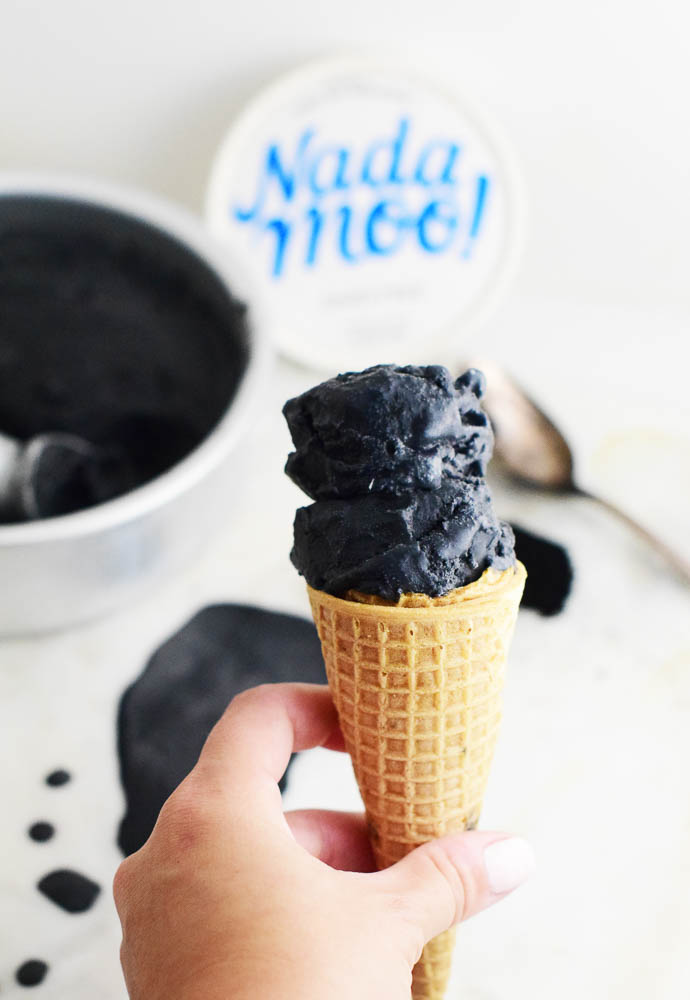 Activated Charcoal Homemade Black Ice Cream Recipe_Natalie Paramore