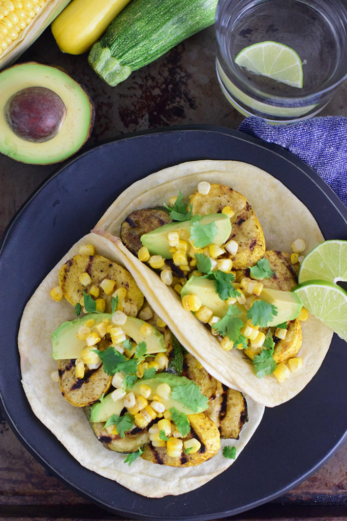 Grilled Zucchini and Corn Tacos by Natalie Paramore
