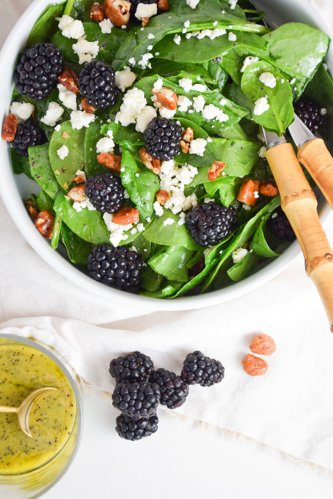 Spinach, Goat Cheese and Blackberry Salad with Dijon Poppyseed Vinaigrette  - Natalie Paramore