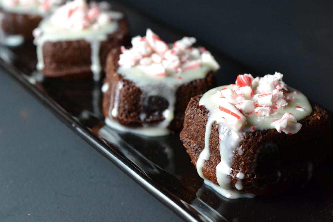 Chocolate Peppermint cakes, candy cane crunch, chocolate cake, candy canes