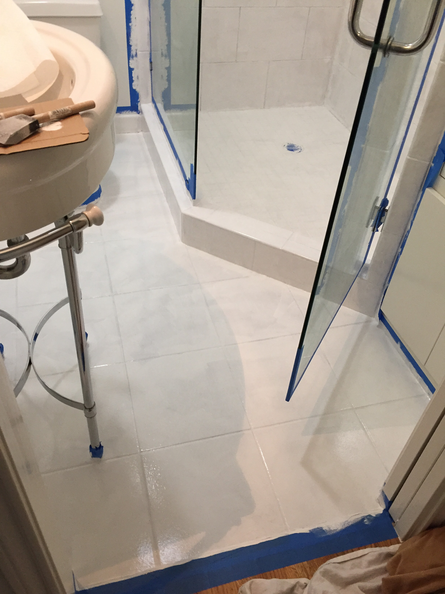 painting shower tile