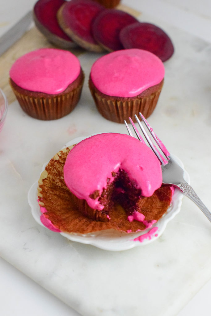 Dark Chocolate Beet Cupcakes