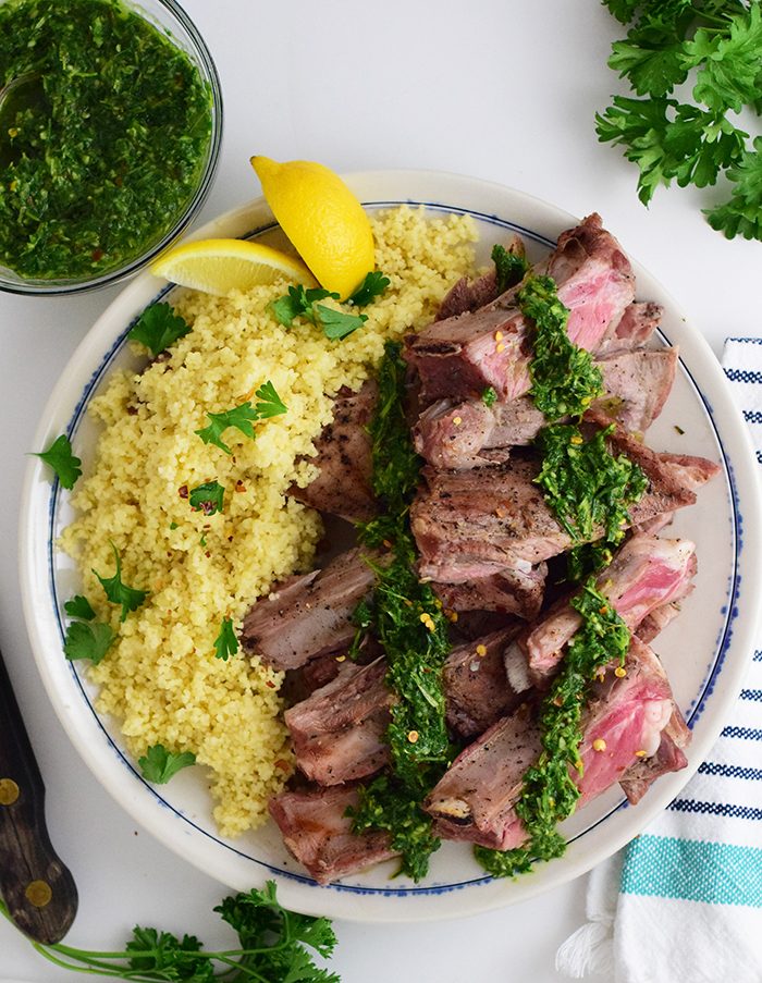 Capra Lamb Ribs with Chimichurri