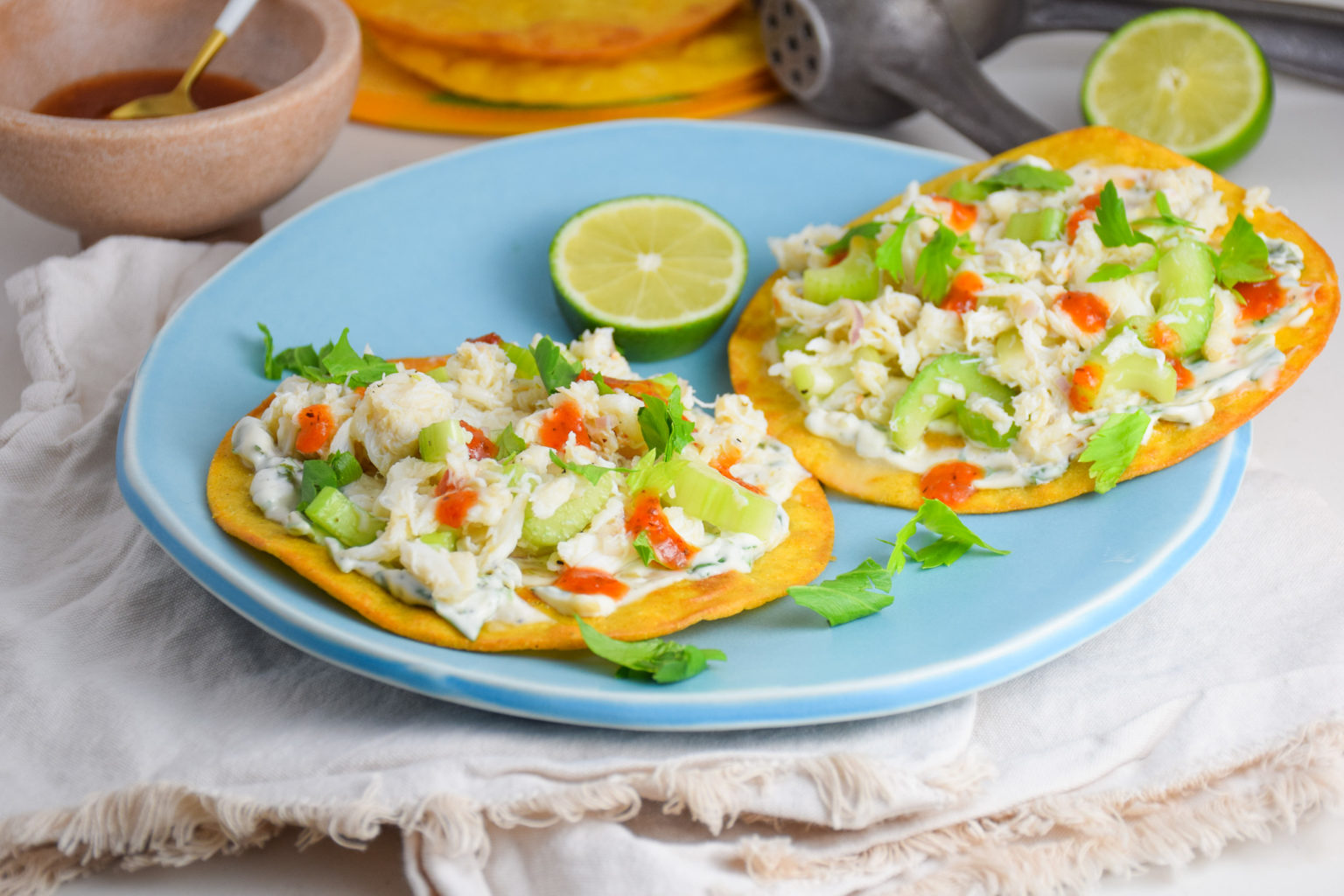 Crab Tostadas with Herby Aioli Natalie Paramore