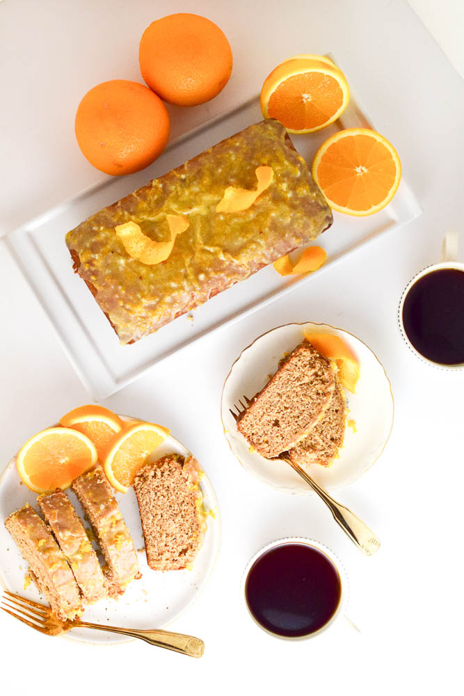 Chai Spice Coffee Cake with Orange Glaze