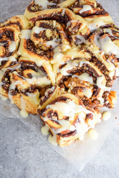 Chocolate Hazelnut Cinnamon Rolls Natalie Paramore