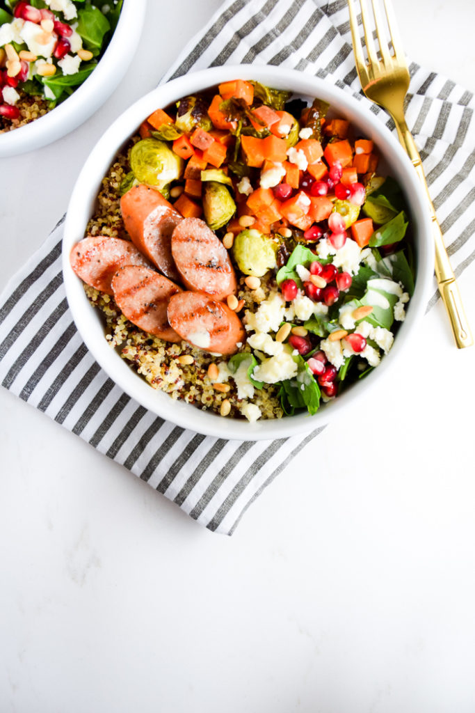 Harvest Quinoa Bowls with Creamy Apple Cider Vinaigrette 