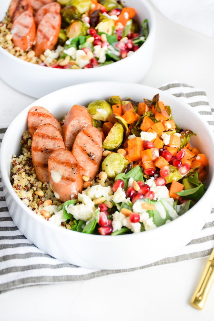 Harvest Quinoa Bowls with Creamy Apple Cider Vinaigrette 