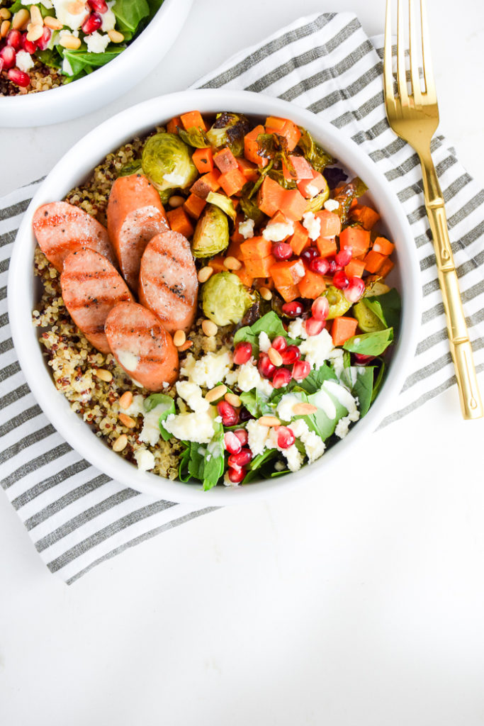 Harvest Quinoa Bowls with Creamy Apple Cider Vinaigrette 