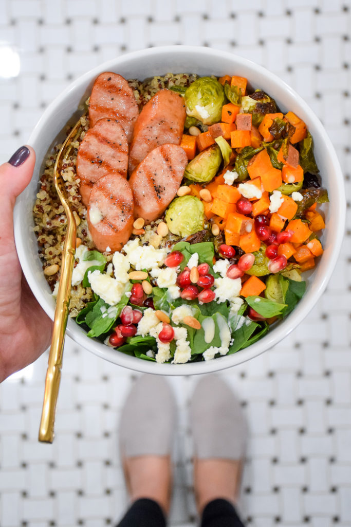 Harvest Quinoa Bowls with Creamy Apple Cider Vinaigrette 