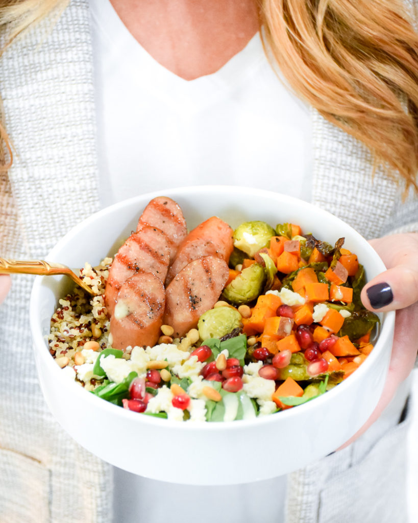 Harvest Quinoa Bowls with Creamy Apple Cider Vinaigrette 