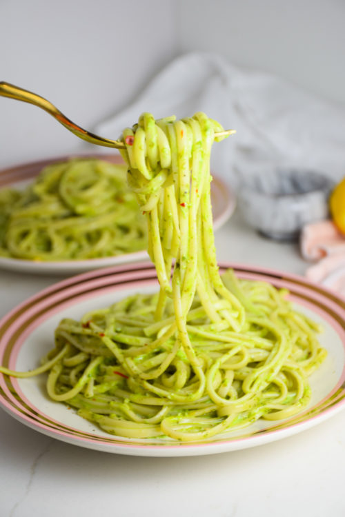 Creamy Basil Pesto Pasta Natalie Paramore