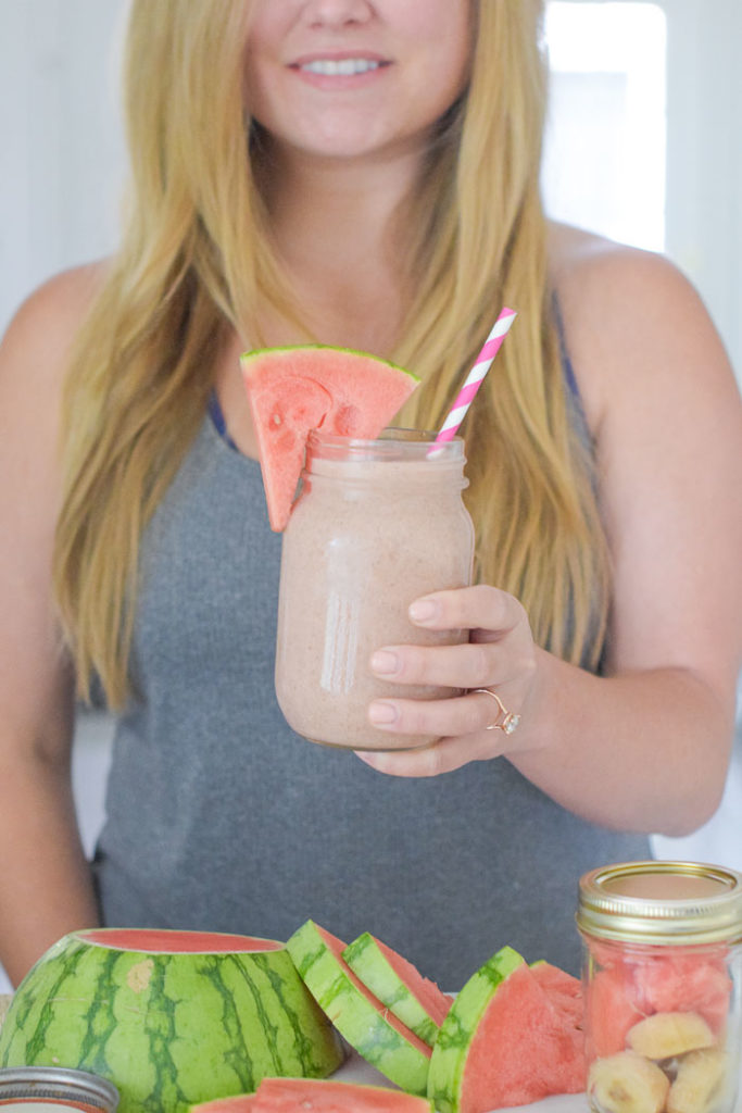 Frozen Watermelon Banana Smoothie Recipe 2_Natalie Paramore