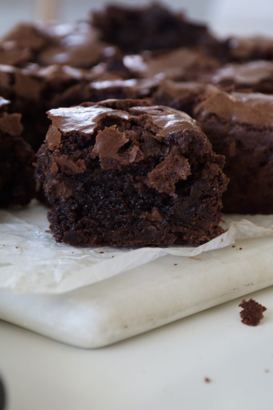 Fudgy Olive Oil Crinkle Top Brownies Natalie Paramore