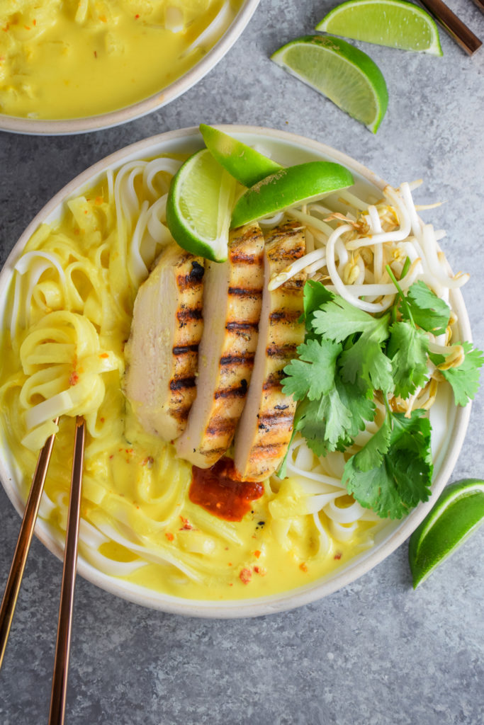 Grilled Chicken Coconut Lemongrass Noodle Bowls_Natalie Paramore-7