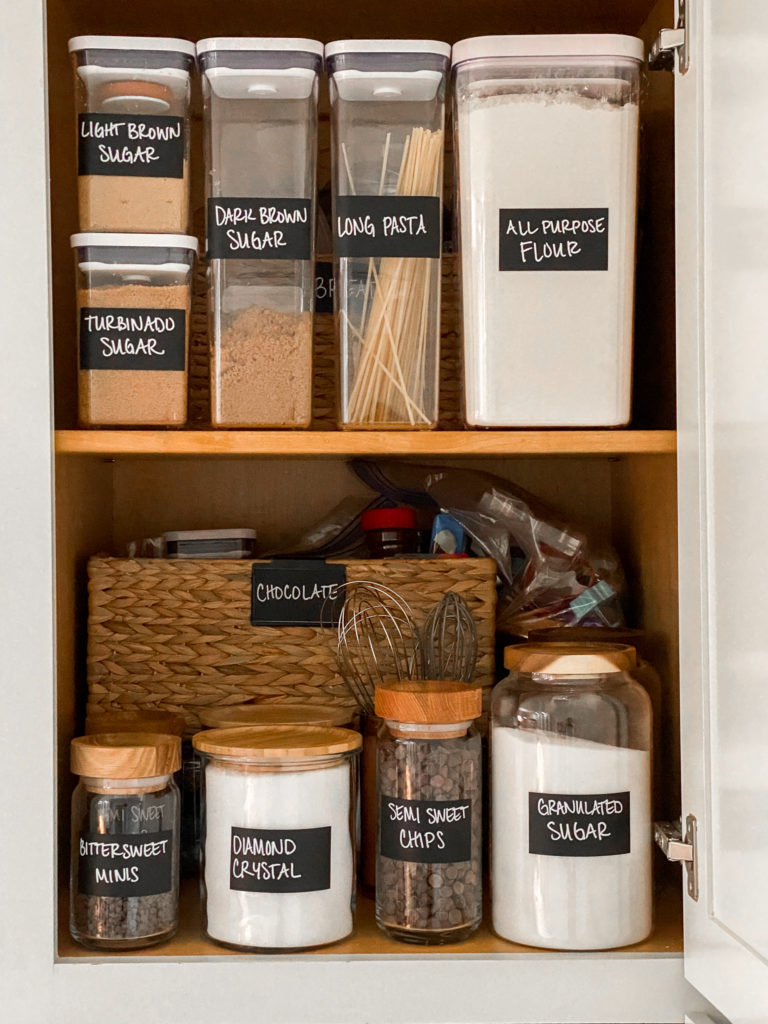 How I Use Cabinets as our Pantry + the New Pretty Organization!