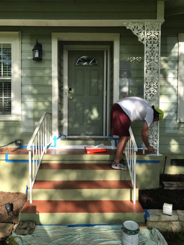 How To Paint Cement Steps To Look Like Tile Natalie Paramore