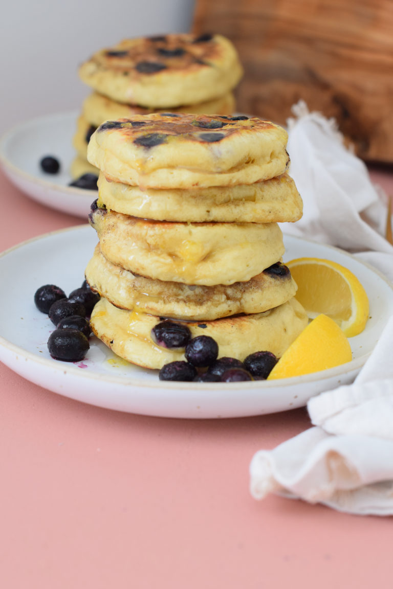 Fluffy Lemon Blueberry Pancakes Natalie Paramore