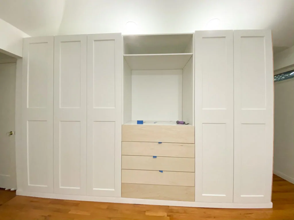 Built In Primary Closet Renovation (IKEA Pax Closet Hack) _ Natalie Paramore