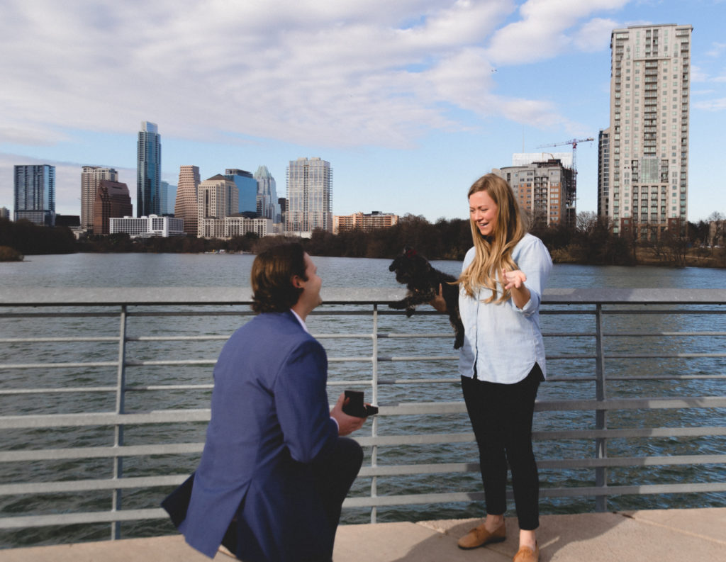 Our Engagement Story - Austin TX Blogger Lady Bird Lake Proposal Surprise Proposal