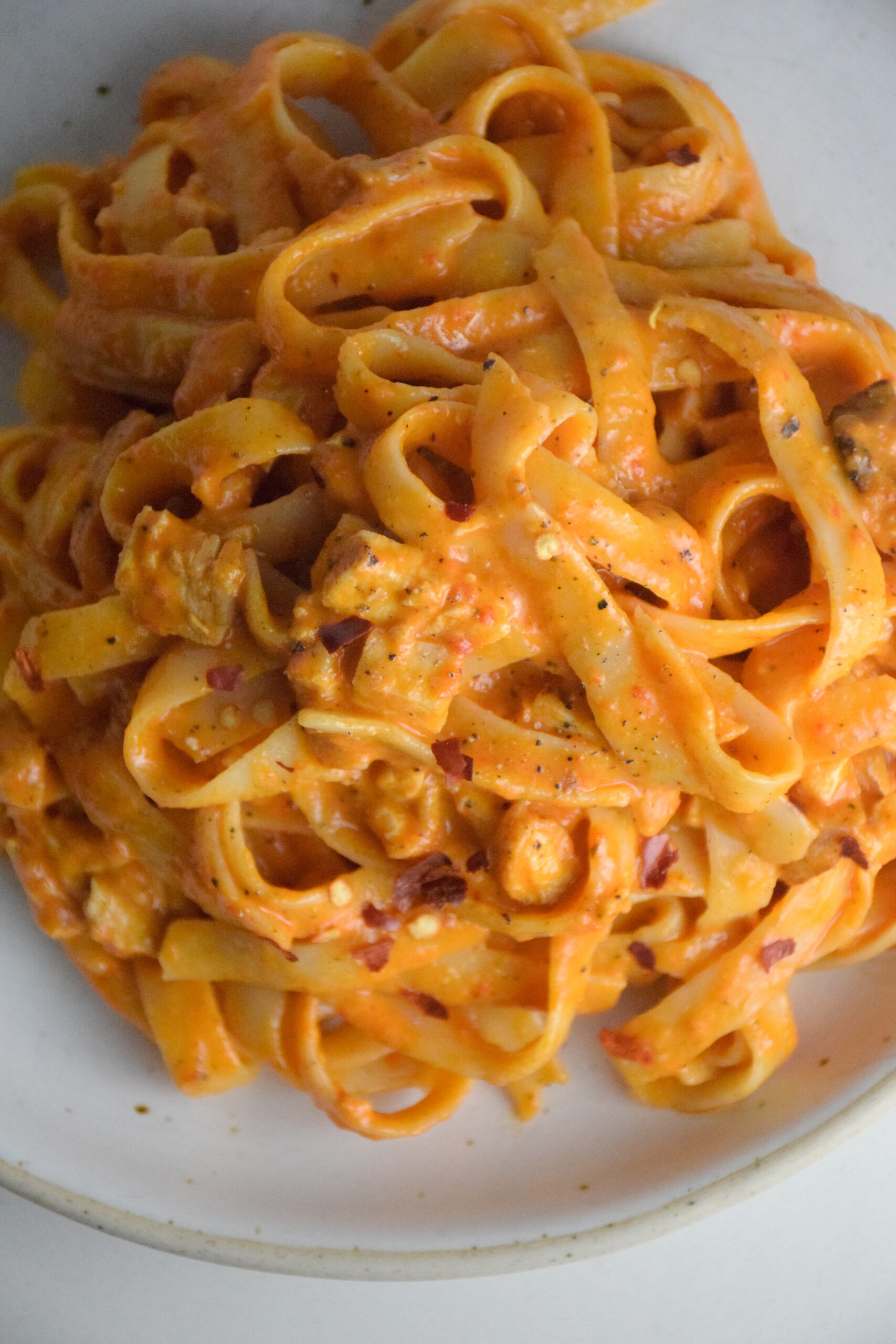 Red Bell Pepper Pasta with Chicken Natalie Paramore