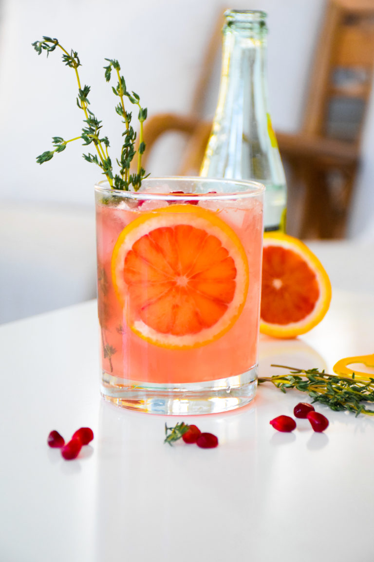 Pomegranate Blood Orange Smash Cocktail - Natalie Paramore