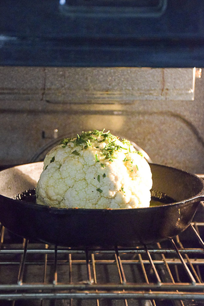 Whole Oven Roasted and Basted Cauliflower_Natalie Paramore